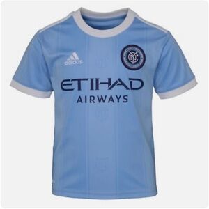 NEW YORK CITY FOOTBALL SHIRT ADIDAS HOME SOCCER JERSEY 2015 2016 YOUTH L